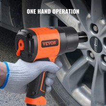 VEVOR 1/2-Inch Air Impact Wrench, High Torque Up to 1400 ft-lbs, Lightweight 4.6 lb Design Pneumatic Impact Gun with 11-PCS 1/2-Inch Drive CR-V Steel Impact Socket Set & Carrying Case