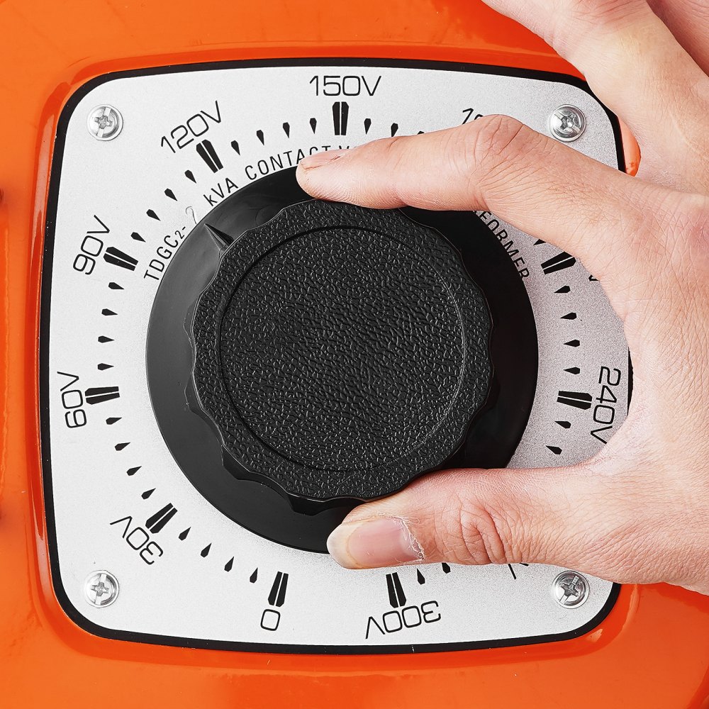 VEVOR 2000VA Auto Variable Voltage Transformer, 6.6 Amp, 230V Input 0-300V Output AC Voltage Regulator, with LCD Display 4 Extra Fuses Thermal Control Switch for Home Industrial Office, CE-Certified