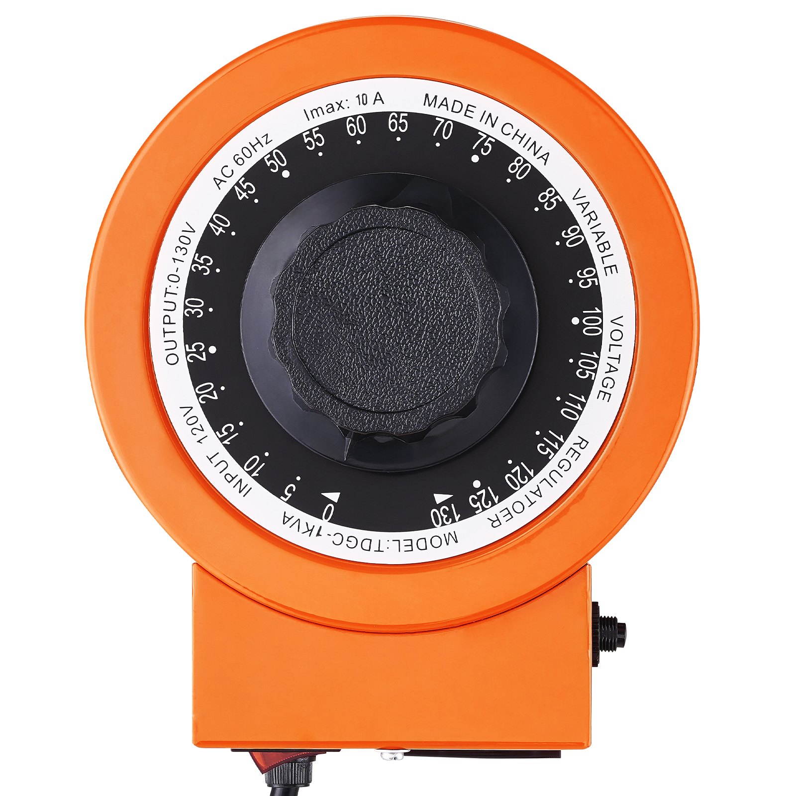 VEVOR 1000VA Auto Variable Voltage Transformer, 7.69 Amp, 110V Input 0-130V Output AC Voltage Regulator Power Supply, with 4 Extra Fuses Thermal Control Switch for Home Industrial Office