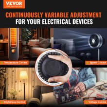 VEVOR 1000VA Variable Voltage Transformer 3.3A 0-300V AC Voltage Regulator CE