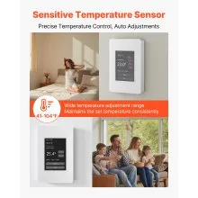 7 Day Programmable Thermostat for Underfloor Heating Pump TFT Display