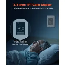 7 Day Programmable Thermostat for Underfloor Heating Pump TFT Display