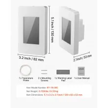 7 Day Programmable Thermostat for Underfloor Heating Pump TFT Display