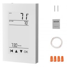 7 Day Programmable Thermostat for Underfloor Heating Pump LCD Touchscreen