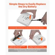 7 Day Programmable Thermostat for Heat Pump Air Conditioner White