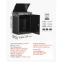 VEVOR Package Delivery Box for Outside 20.67 in Wall Mount Parcel Drop Box, for Porch, Curbside & House Storage, Lockable Anti-Theft Waterproof Weatherproof, Large Metal Mailbox for Outdoor, Black