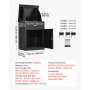 VEVOR Package Delivery Box for Outside 22.95 in Wall Mount Parcel Drop Box, for Porch, Curbside & House Storage, Lockable Anti-Theft Waterproof Weatherproof, Large Metal Mailbox for Outdoor, Black