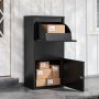 VEVOR Package Delivery Box for Outside 825 mm Wall Mount Parcel Drop Box, for Porch, Curbside & House Storage, Lockable Anti-Theft Waterproof Weatherproof, Large Metal Mailbox for Outdoor, Black