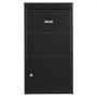 VEVOR Package Delivery Box for Outside 825 mm Wall Mount Parcel Drop Box, for Porch, Curbside & House Storage, Lockable Anti-Theft Waterproof Weatherproof, Large Metal Mailbox for Outdoor, Black