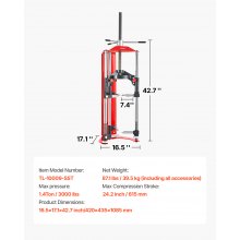VEVOR Strut Compressor Adjustable Compressing Coil Springs up to 3000 lbs