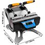 Prensa térmica para tazas VEVOR, 2 unidades de 15 oz, máquina de sublimación con diseño de doble estación, prensa para tazas LCD de 280 W para tazas de 11 oz a 15 oz, prensa DIY para transferir imágenes a tazas de café, tazas de cerámica y botellas.
