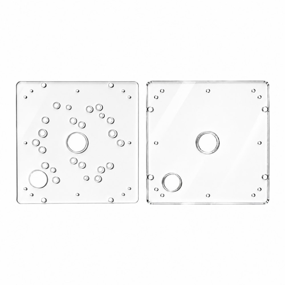 VEVOR Acrylic Base Plate for Router Sled 200 x 200 mm High Transparency, for Slab Flattening DIY Decoration Furniture Factory, Quality Acrylic Plate, Easy Installation, Fits a Wide Range of Routers