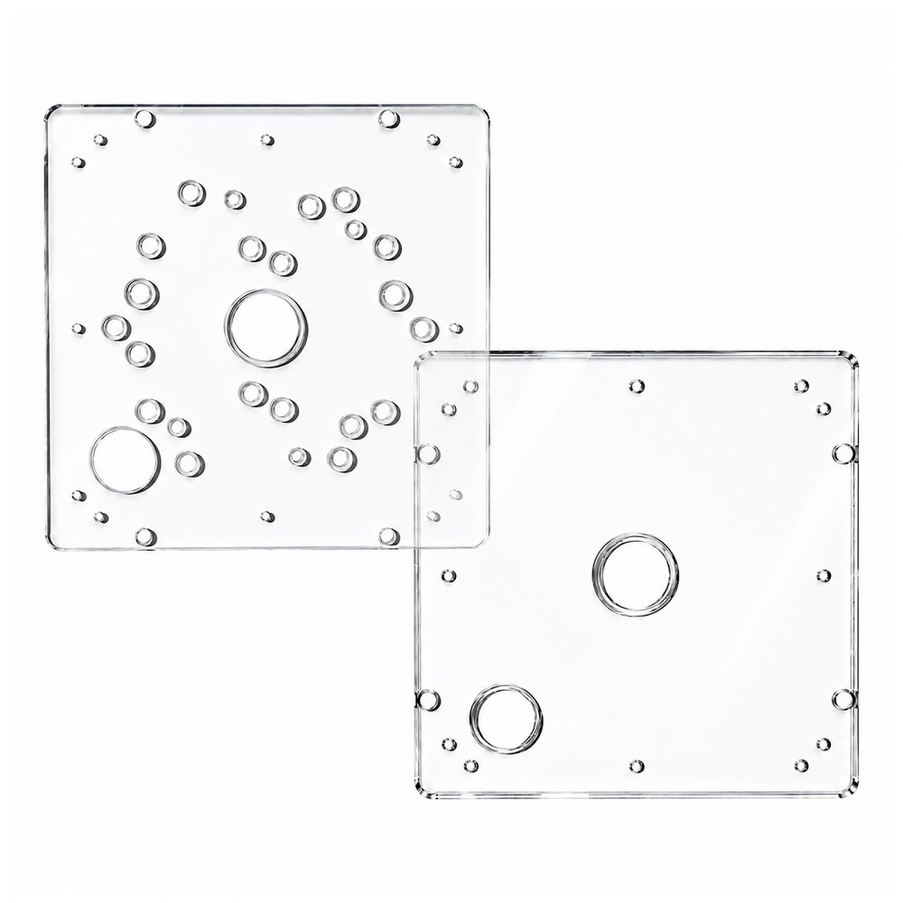VEVOR Acrylic Base Plate for Router Sled 200 x 200 mm High Transparency, for Slab Flattening DIY Decoration Furniture Factory, Quality Acrylic Plate, Easy Installation, Fits a Wide Range of Routers