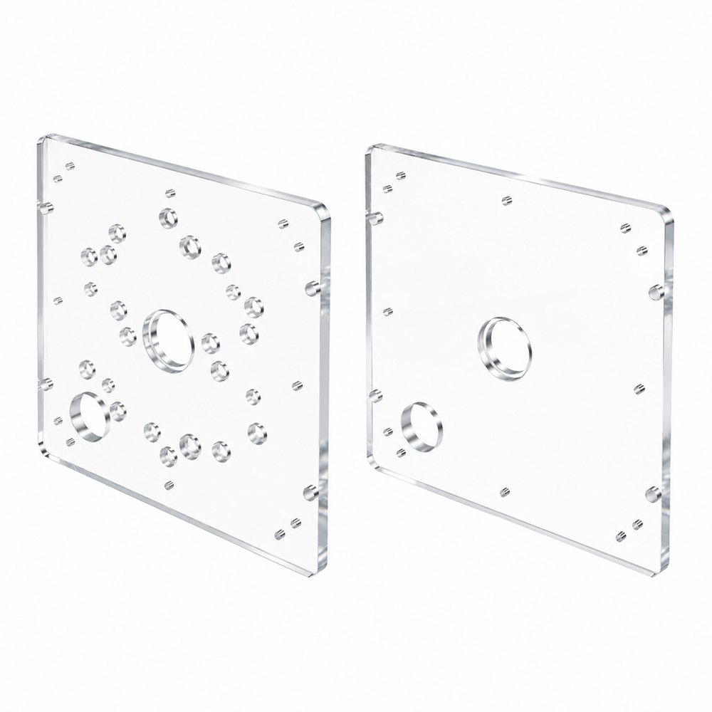 VEVOR Acrylic Base Plate for Router Sled 200 x 200 mm High Transparency, for Slab Flattening DIY Decoration Furniture Factory, Quality Acrylic Plate, Easy Installation, Fits a Wide Range of Routers