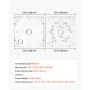 VEVOR Acrylic Base Plate for Router Sled 200 x 200 mm High Transparency, for Slab Flattening DIY Decoration Furniture Factory, Quality Acrylic Plate, Easy Installation, Fits a Wide Range of Routers
