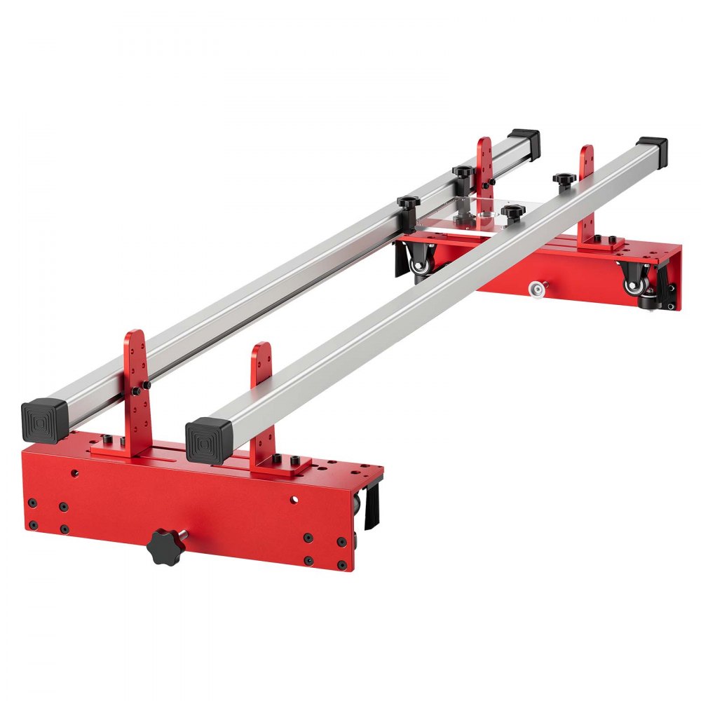 VEVOR Router Sled 1626 mm Trimming Planing Machine for Flattening Slabs, for Home DIY Woodworking Routers, Travel Height Adjustable, Slab Flattening Jig, Wide Working Range, with Precision Roller