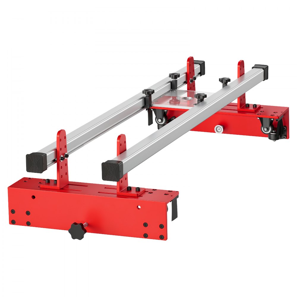VEVOR Router Sled 1220 mm Trimming Planing Machine for Flattening Slabs, for Home DIY Woodworking Routers, Travel Height Adjustable, Slab Flattening Jig, Wide Working Range, with Precision Roller