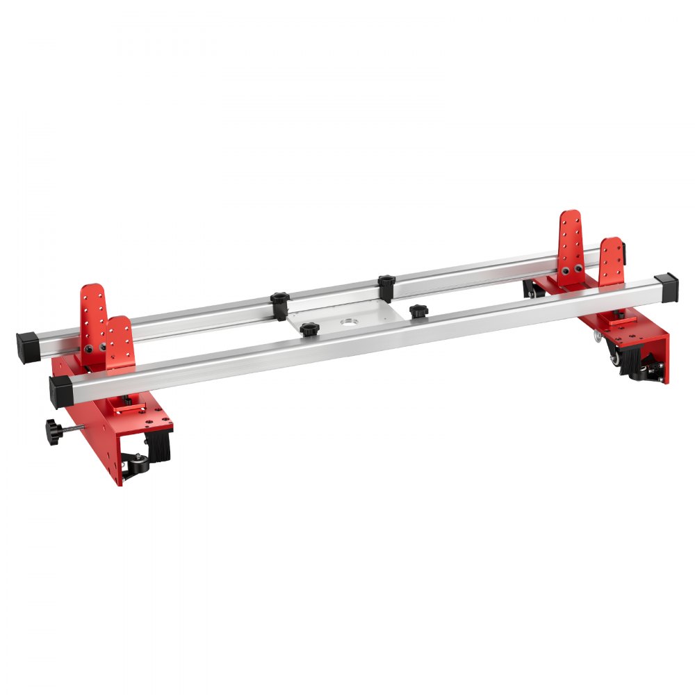 VEVOR Router Sled 1220 mm Trimming Planing Machine for Flattening Slabs, for Home DIY Woodworking Routers, Travel Height Adjustable, Slab Flattening Jig, Wide Working Range, with Precision Roller