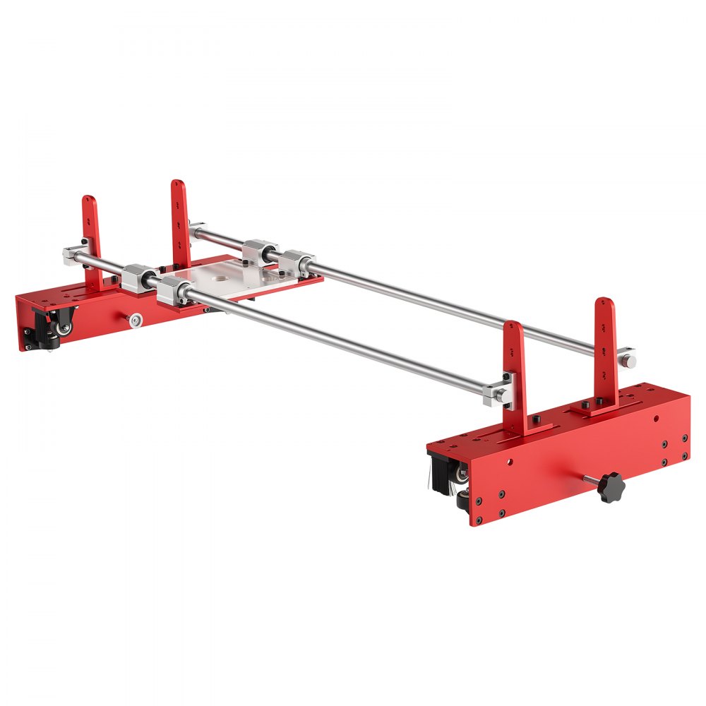 VEVOR Router Sled 1220 mm Jig for Flattening Slabs with SFC Linear Shaft, for DIY Woodworking Routers, Travel Height Adjustable, Trimming Planing Machine, Wide Working Range, with Precision Roller