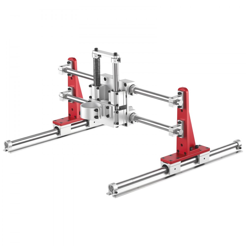 VEVOR Slab Flattening Router Sled 610 mm 2-In-1 Wood Router Gantry Jig, for Woodworking Slab Flattening & Precision Drilling, Flexible Height Adjustment, 3 Linear Guide Rails, Wide Working Range