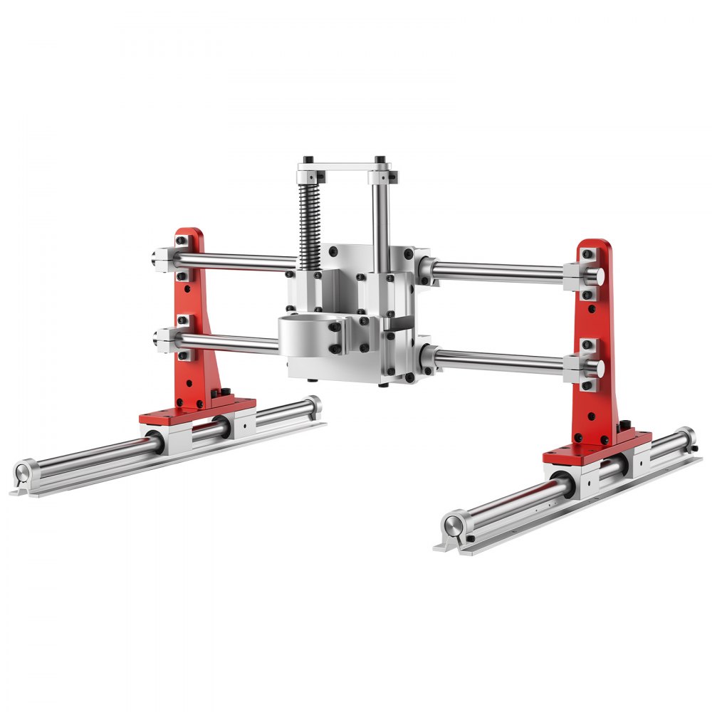 VEVOR Slab Flattening Router Sled 610 mm 2-In-1 Wood Router Gantry Jig, for Woodworking Slab Flattening & Precision Drilling, Flexible Height Adjustment, 3 Linear Guide Rails, Wide Working Range