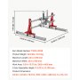 VEVOR Slab Flattening Router Sled 610 mm 2-In-1 Wood Router Gantry Jig, for Woodworking Slab Flattening & Precision Drilling, Flexible Height Adjustment, 3 Linear Guide Rails, Wide Working Range