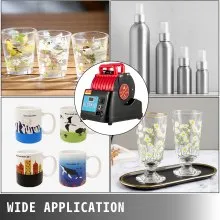 VEVOR Mug Press 600W Mug Heat Press 4 In 1 Heat Press Bottle Red Mug Cup Heat Press Machine Mug Sublimation Heat Press for Transferring Pictures on 11oz, 9oz, 1.5oz, 3oz Mugs, Wine Glasses and Bottles