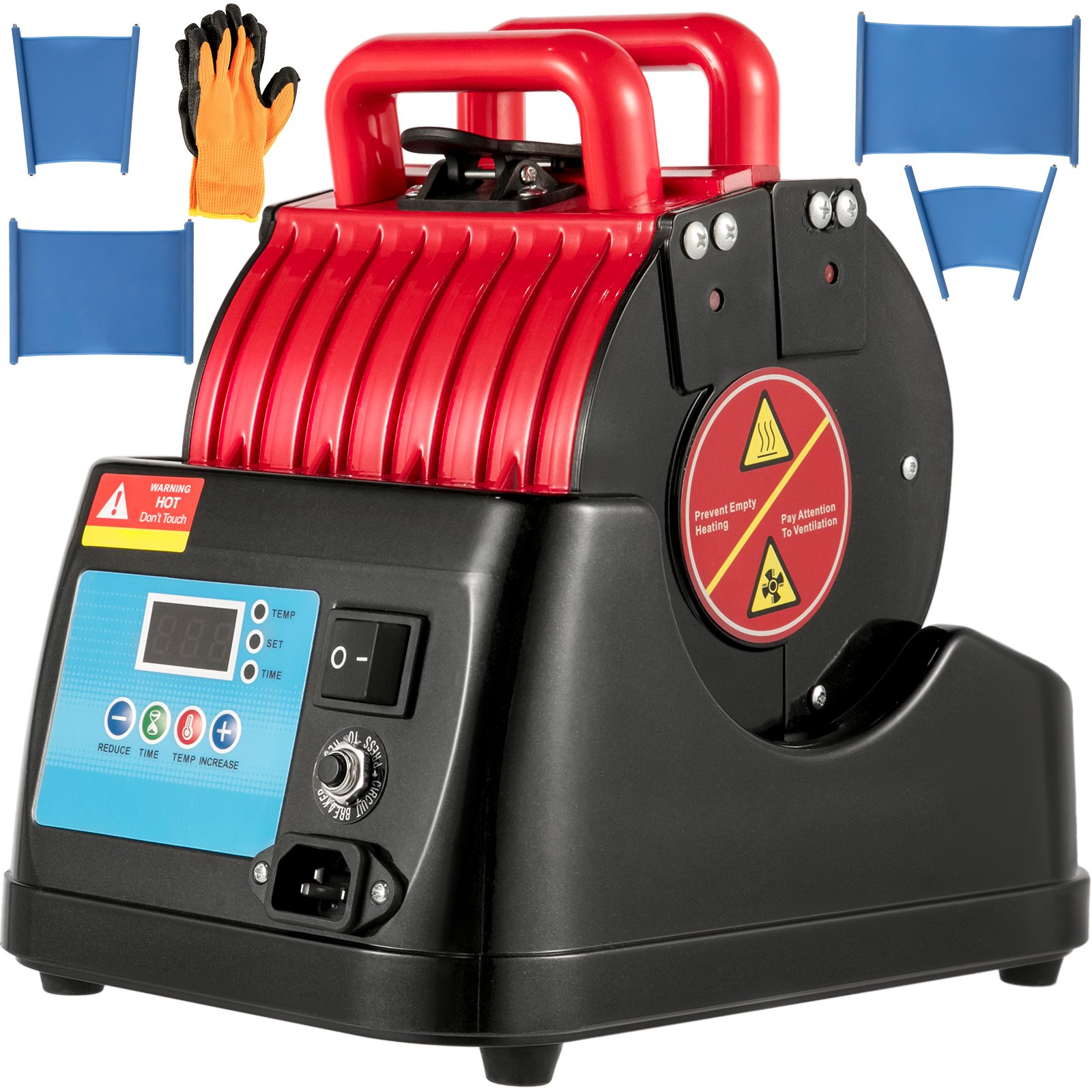 VEVOR AU Mug Heat Press Machine 600W for 1.5/3/9/11 OZ Cup DIY Sublimation Red