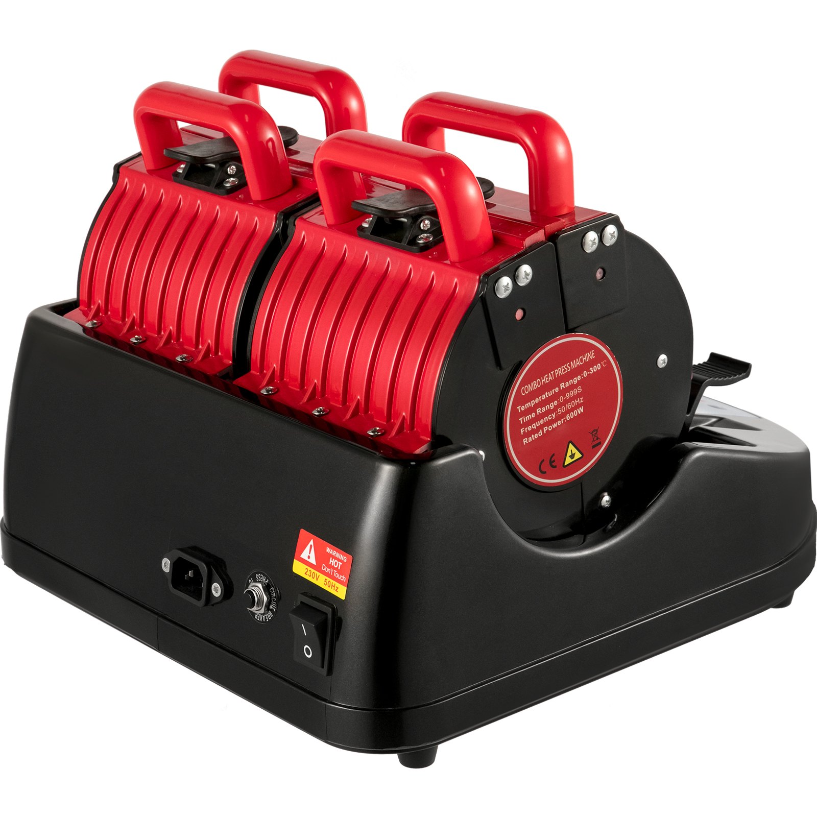 VEVOR Mug Heat Press 1200W Mug Press Red Heat Press Bottle 4 in 1 Cup Mug Sublimation Heat Press Sublimation Mug Press for Transferring Pictures with 11oz, 9oz, 1.5oz, 3oz Mugs Heating Accessories