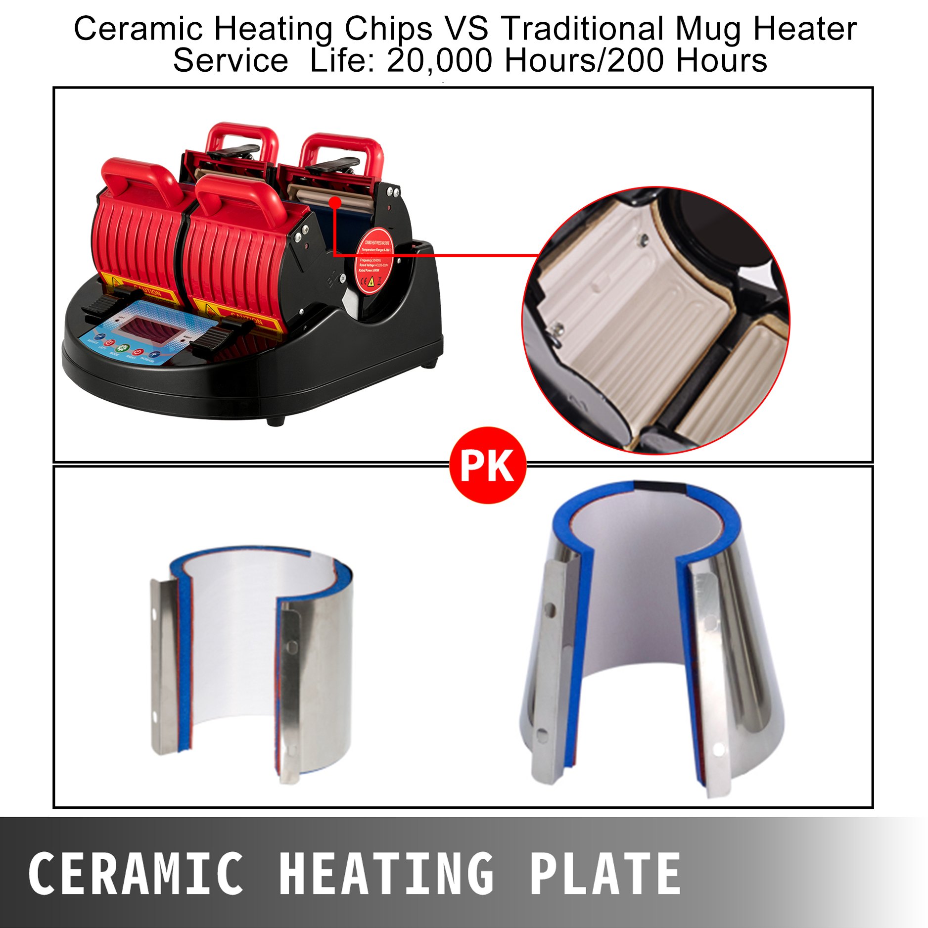 Mug Press, Mug Heat Press 1200W Heat Press Bottle Mug Cup Heat Press Machine