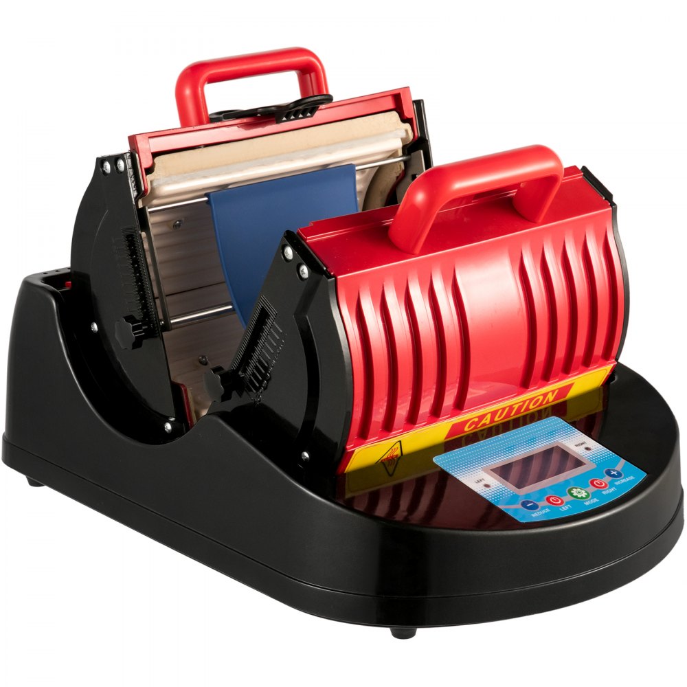 VEVOR Prensa de calor para tazas, 1300 W, prensa para tazas, botella de prensa de calor roja, taza multifuncional, máquina de prensa de calor para sublimación, prensa para tazas para transferir imágenes con tazas de 11 oz, 280 mm, accesorios de calefacción