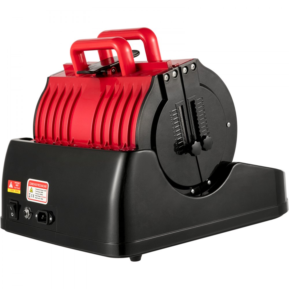 VEVOR Prensa de calor para tazas, 1300 W, prensa para tazas, botella de prensa de calor roja, taza multifuncional, máquina de prensa de calor para sublimación, prensa para tazas para transferir imágenes con tazas de 11 oz, 280 mm, accesorios de calefacción