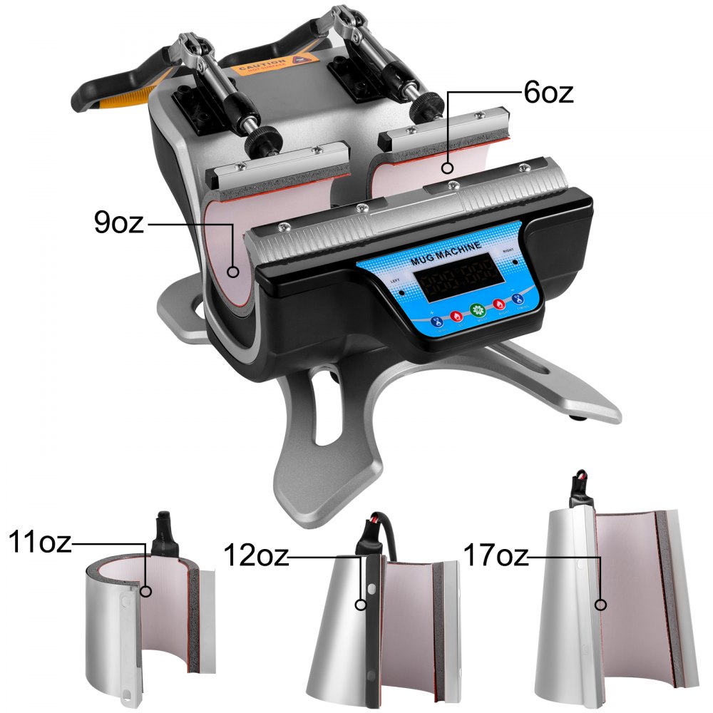 VEVOR Mug Press 5 In 1 Mug Heat Press 11OZ Mug Press Sublimation Machine 280W