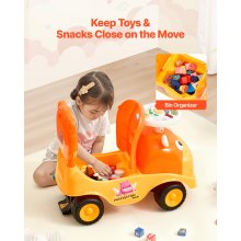 VEVOR Ride On Toddler Push Car, Push Car for Toddler 19 to 36 Months, Kids Ride On Toy with Horn & Music, 48.5 lbs Load Capacity, Under-seat Storage, Foot-to-Floor Walker for Toddlers Boys Girls
