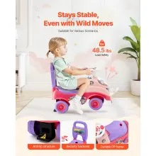 VEVOR Ride On Push Car 48.5 lbs Push Around Buggy with Horn & Music for Toddlers