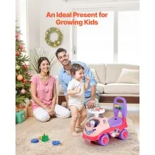 VEVOR Ride On Push Car 48.5 lbs Push Around Buggy with Horn & Music for Toddlers
