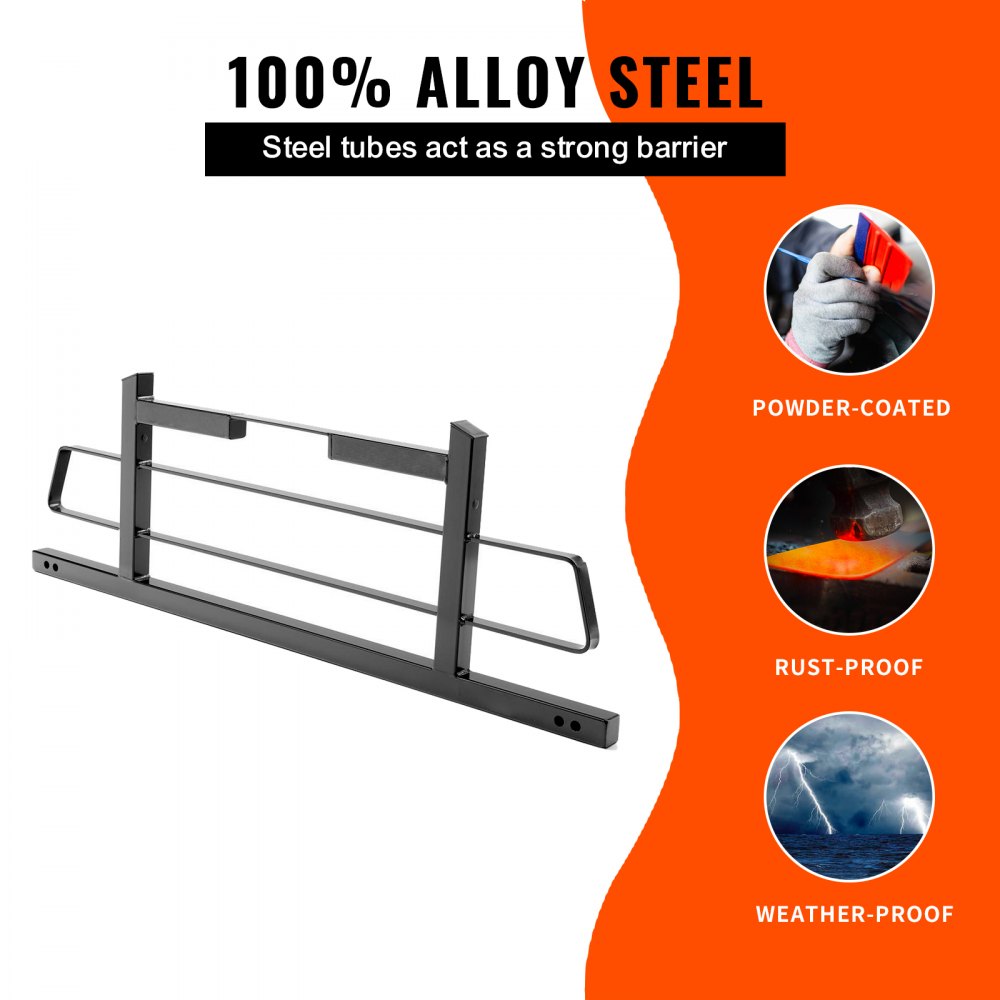 VEVOR Headache Rack, Alloy Steel Headache Rack, Truck Bed Mount Rack, Heavy-Duty Alloy Steel Truck Headache Rack Cab Protector for Most Full-size Pickups