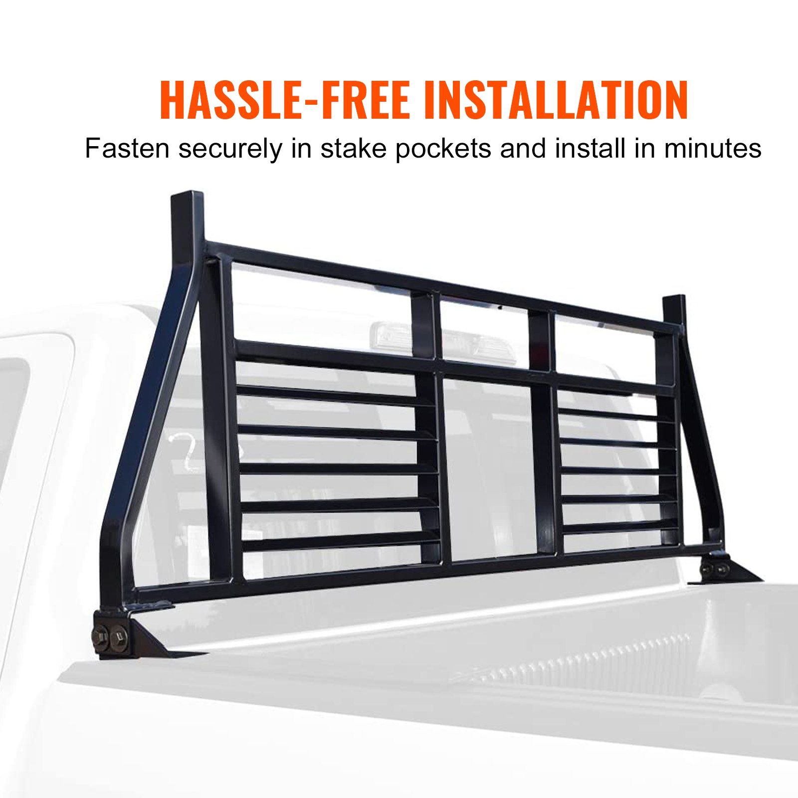 VEVOR Headache Rack, Alloy Steel Headache Rack, Truck Bed Mount Rack, Heavy-Duty Steel Truck Headache Rack Cab Protector for Most Full-size Pickups