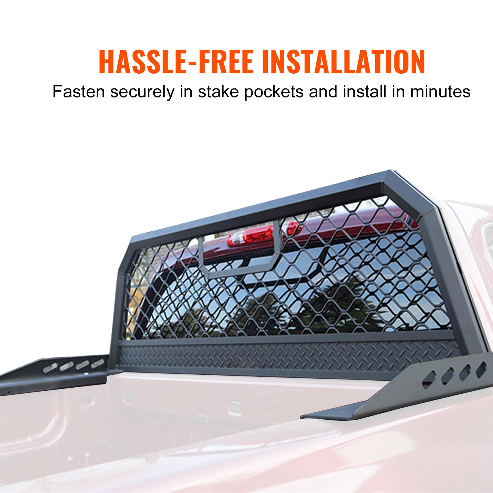 VEVOR Headache Rack, Aluminum Headache Rack, Truck Bed Mount Rack, Heavy-Duty Aluminum Truck Headache Rack Cab Protector for Most Full-size Pickups