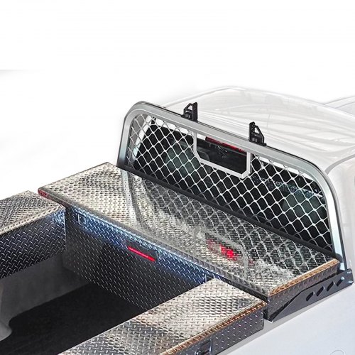 VEVOR Headache Rack, 300 LBS Capacity, Truck Bed Mount Mesh Rack, Heavy-duty Aluminum Mesh Truck Headache Rack Cab Protector for Most Full-size Pickups