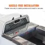 VEVOR Headache Rack, 300 LBS Capacity, Truck Bed Mount Mesh Rack, Heavy-duty Aluminum Mesh Truck Headache Rack Cab Protector for Most Full-size Pickups