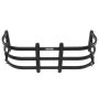 VEVOR truck bed extender, black steel frame with curved edges and horizontal bars.