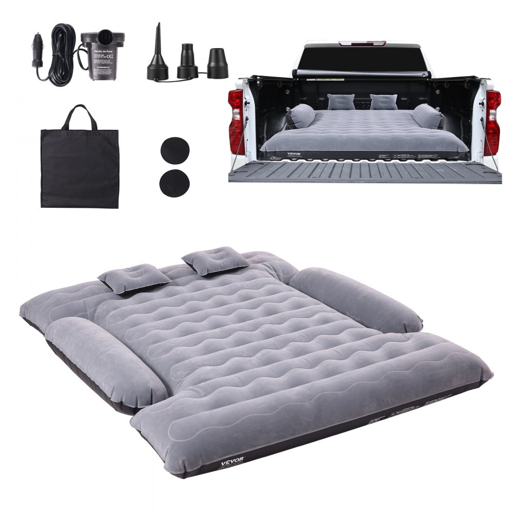 Inflatable Truck Air Bed Car Mattress 6-6.5 ft Full-Size Short Bed Inflatable with Pump Camping Suit