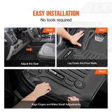 VEVOR Automotive Floor Mats Fits for Ford F-150/F150 Lightning 2015-2024 3 pcs