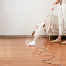 VEVOR Steam Mop, 8-in-1 Hard Wood Floor Cleaner with 7 Replaceable Brush Heads, for Various Hard Floors, Like Ceramic, Granite, Marble, Linoleum, Natural Floor Mop with 2 pcs Machine Washable Pads