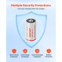 VEVOR Rechargeable D Batteries 4 Pack 1.5V 6000mWh Lithium D Battery USB-C Cable
