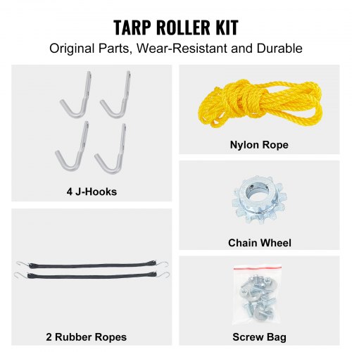 Mytee Products Manual Cab Level Hand Crank Tarp Roller Kit For Dump Trucks Trash Hauler With No Tarp - View #10