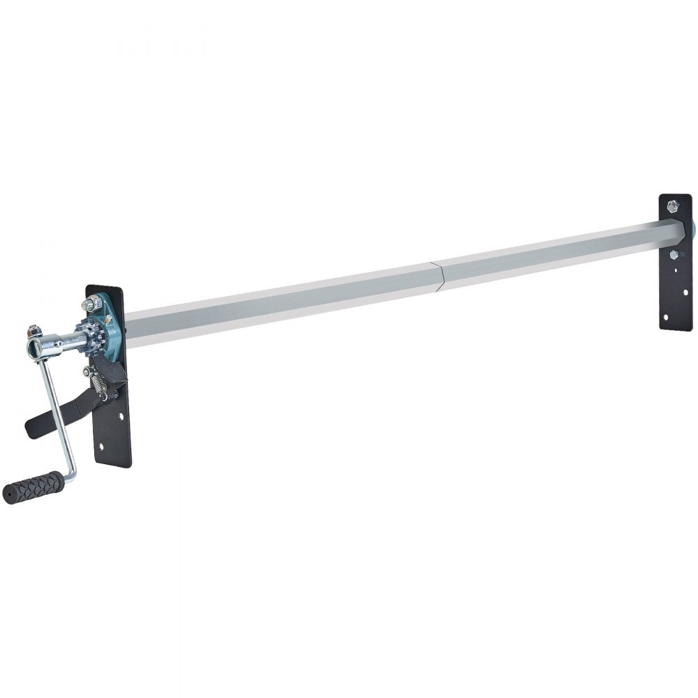 Kit de rodillo de lona VEVOR con manivela, de 162 a 264 cm de ancho, de aleación de aluminio, con nivel de cabina manual para camión volquete y mango de 18 cm recubierto de esponja, ideal para camiones volquete, remolques y transportadores de basura (sin lona)