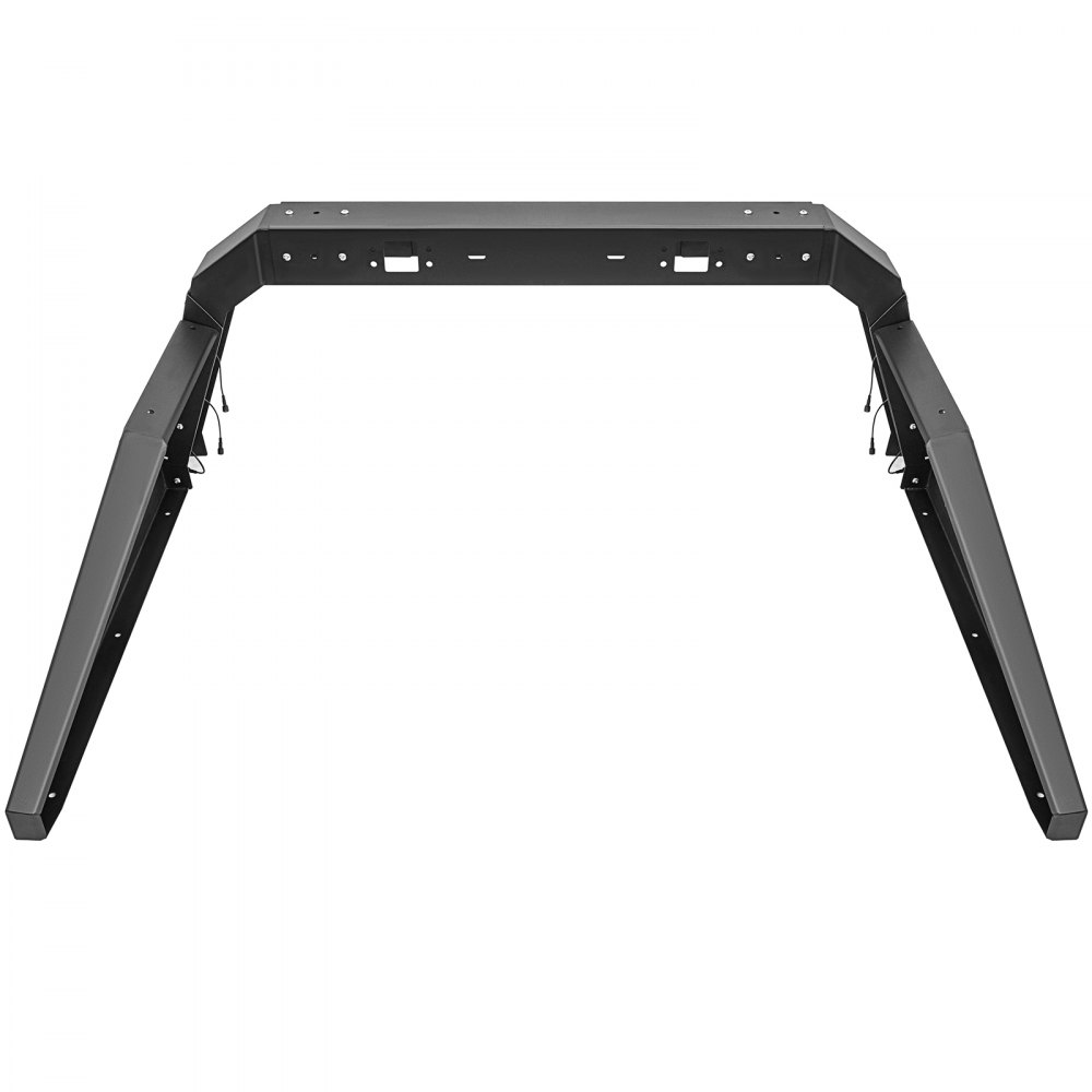 VEVOR Truck Roll Bar Chase Rack Adjustable with 6 Amber Auxiliary Side Marker Lamps, Universal Fit for Pickup Trucks