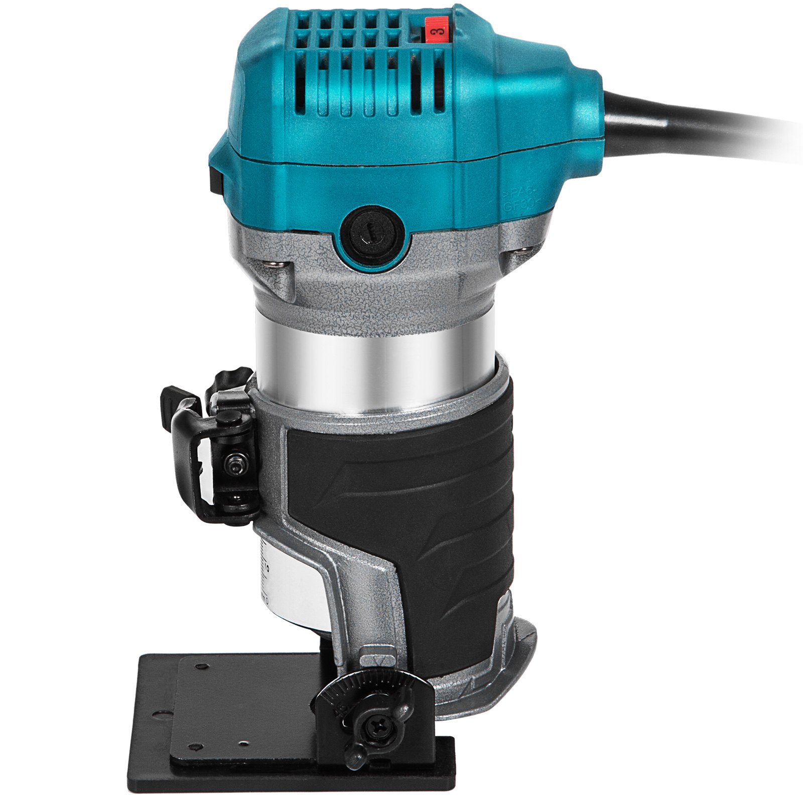 VEVOR 6.5Amp 1-1/4 HP Wood Router Tool Kit Max Torque 30,000RPM Variable Speed Compact Router Kit With Fixed Base, Plunge Base, Tilt Base and Offset Base (kit w/4 bases)